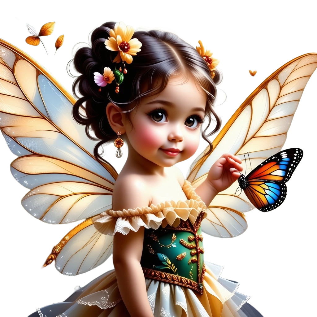 Enchanted Fairy with Monarch Butterfly